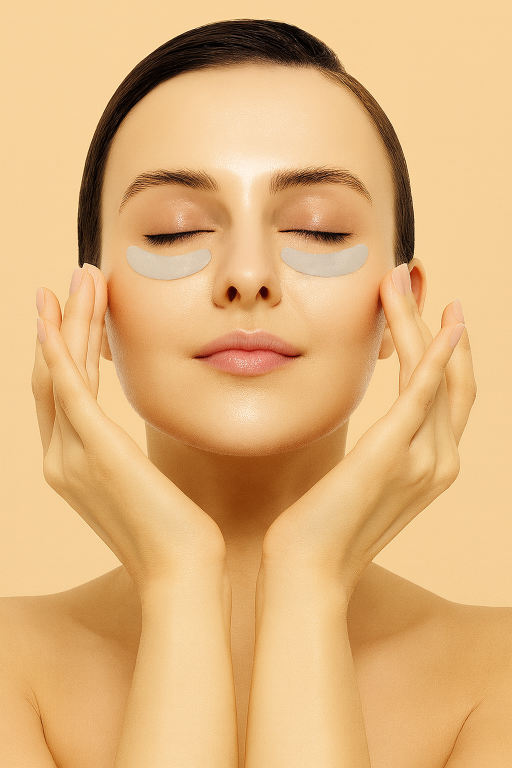 A woman using the Eye-Enhancing Beauty Tool on her under-eye area